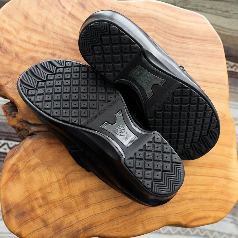 Ariat Black Leather Clogs Size 10 Nurse Shoes - Picture 5 of 6